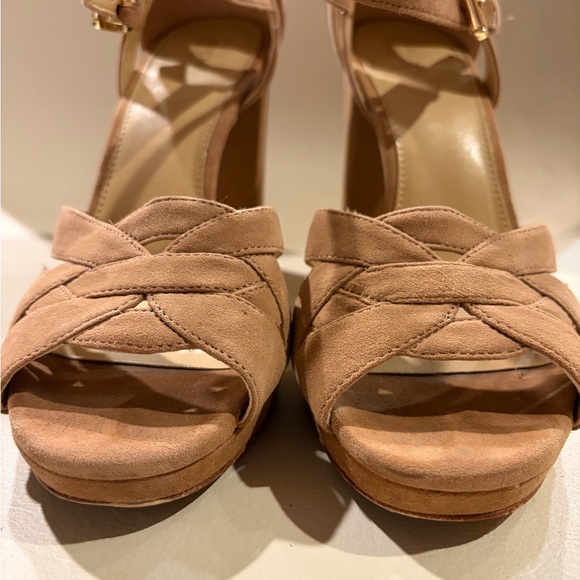 MICHAEL Michael Kors Shoes - MICHAEL Michael Kors Beige Crisscross Heels